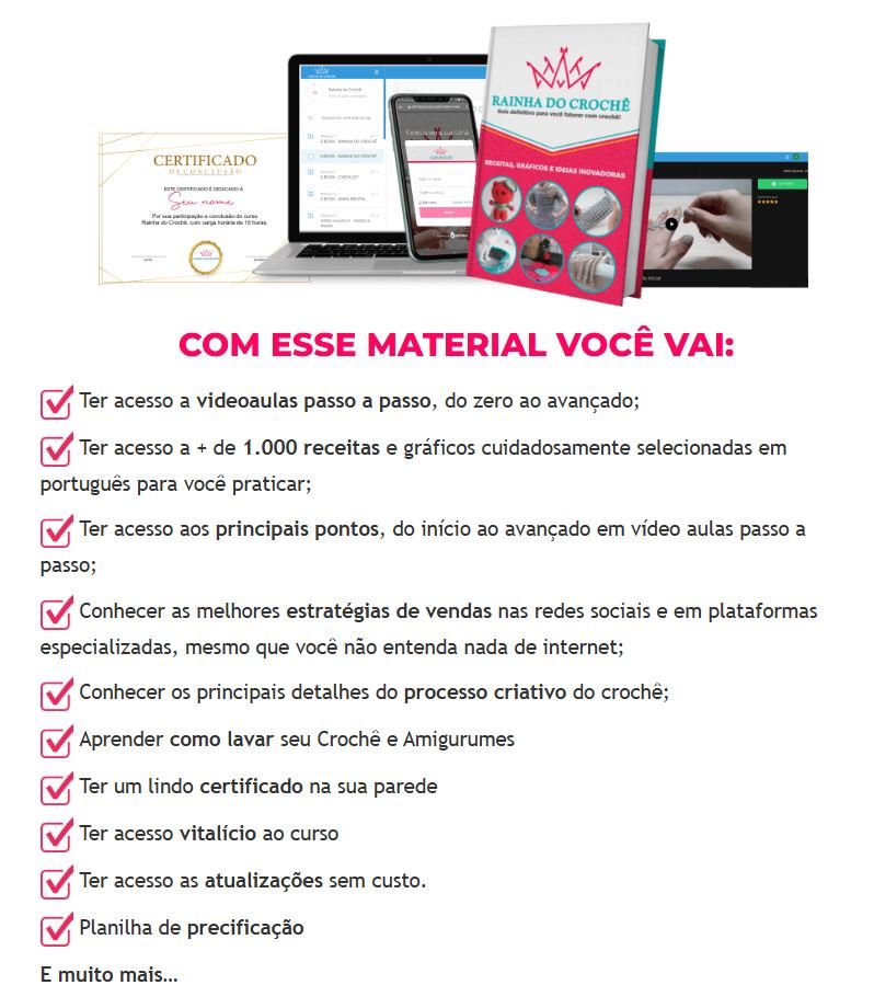 curso de croche online passo a passo